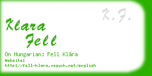 klara fell business card